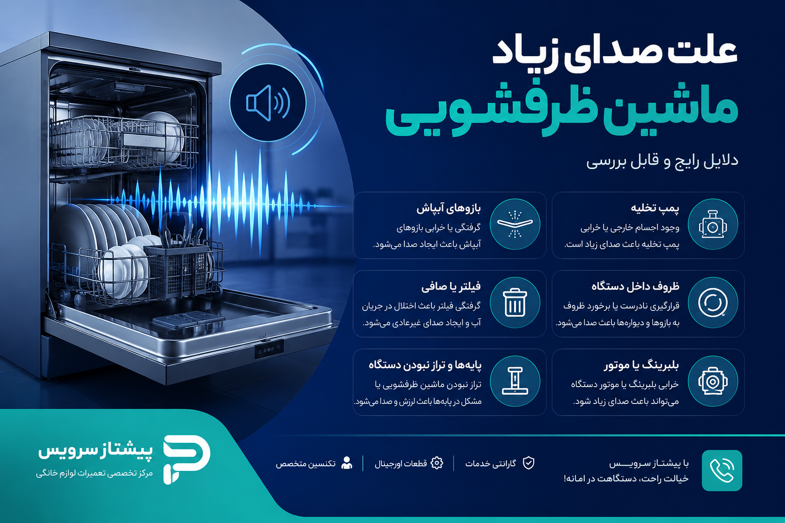در حال حاضر در حال تماشای این مورد هستید علت صدای زیاد ماشین ظرفشویی
