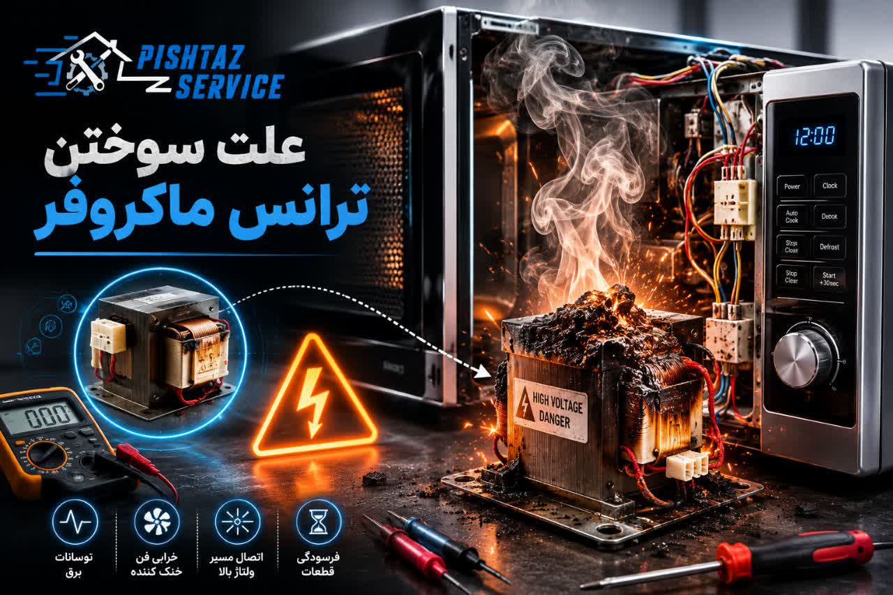 علت سوختن ترانس ماکروفر