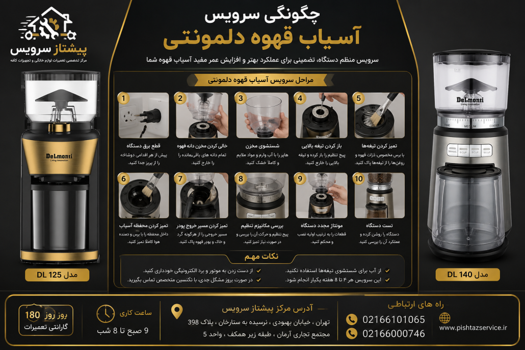 تعمیر آسیاب قهوه دلمونتی