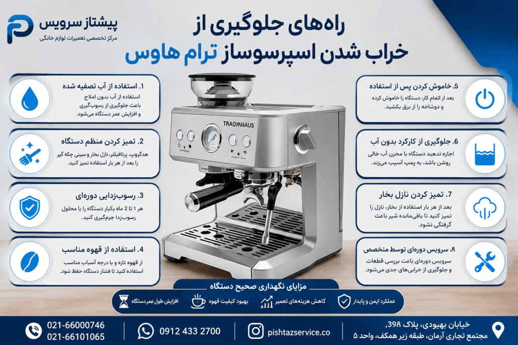 تعمیر اسپرسوساز ترام هاوس