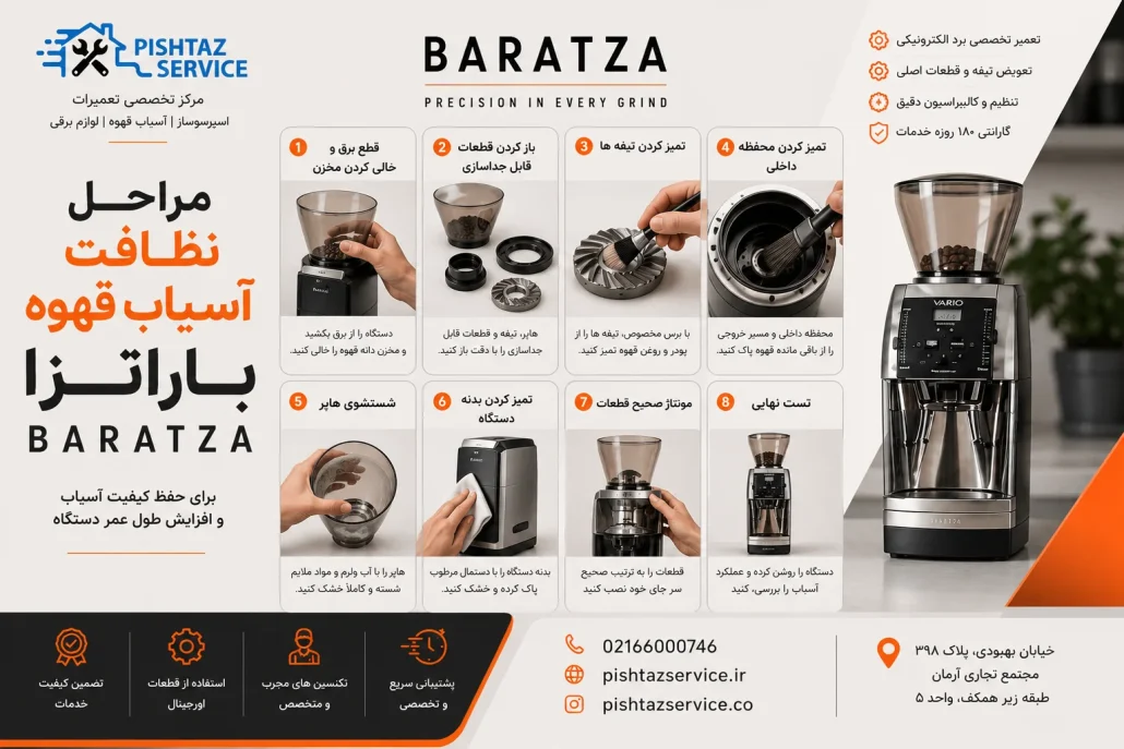تعمیر آسیاب قهوه باراتزا
