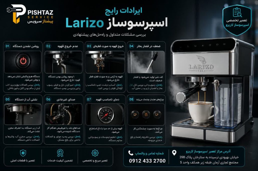 تعمیر اسپرسوساز لاریزو
