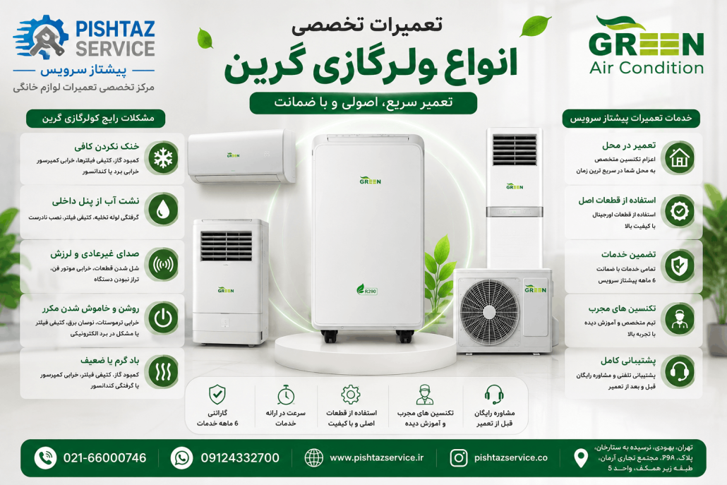 تعمیر کولرگازی گرین