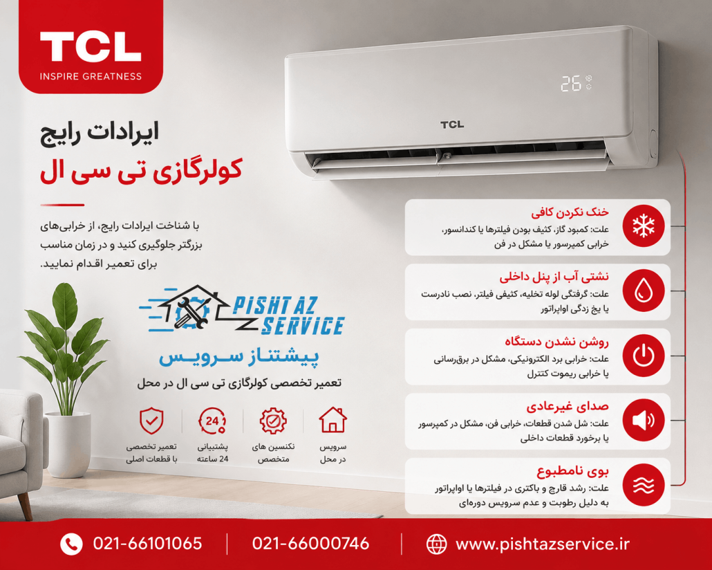 تعمیر کولرگازی تی سی ال