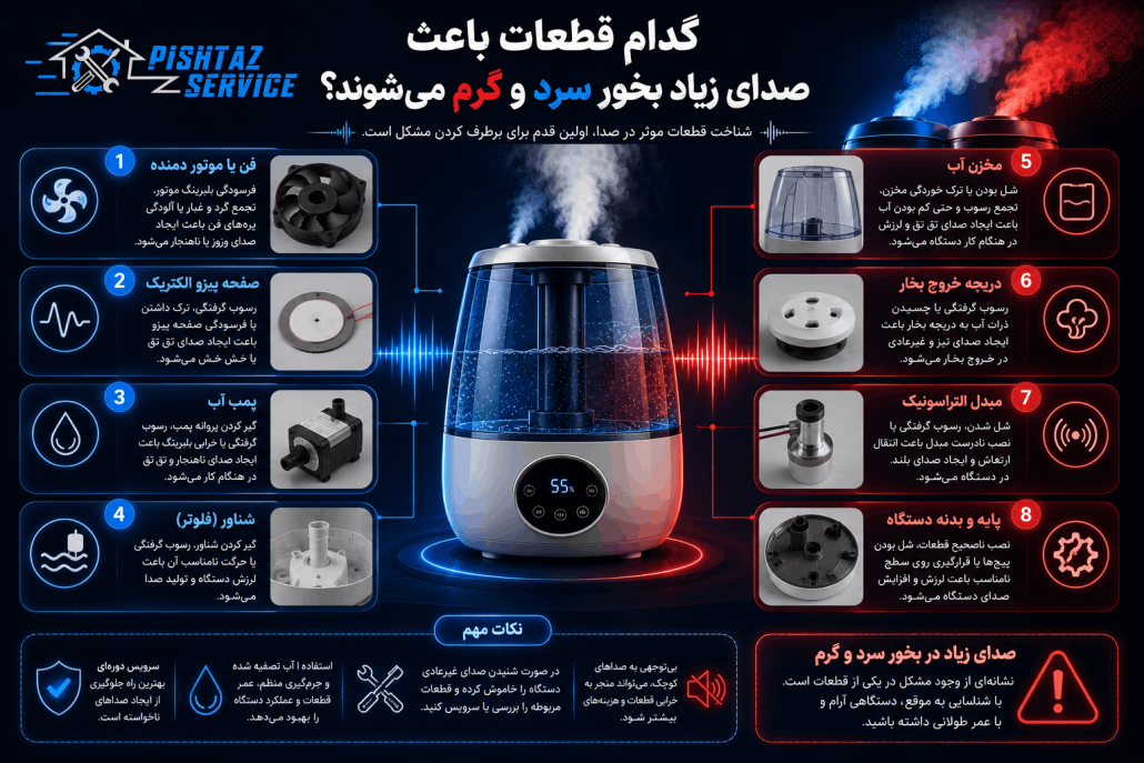 علت صدای زیاد بخور سرد و گرم