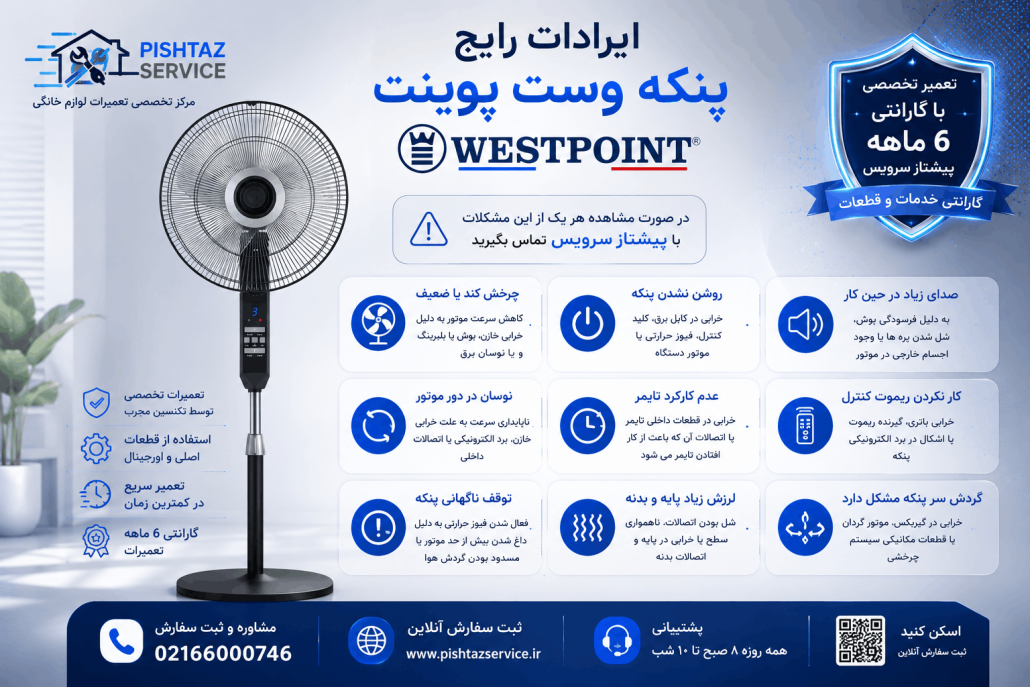 نمایندگی تعمیر پنکه وست پوینت