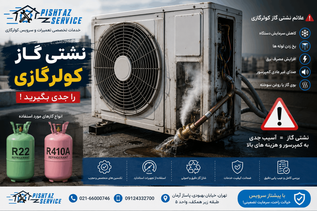 هزینه شارژ گاز کولرگازی