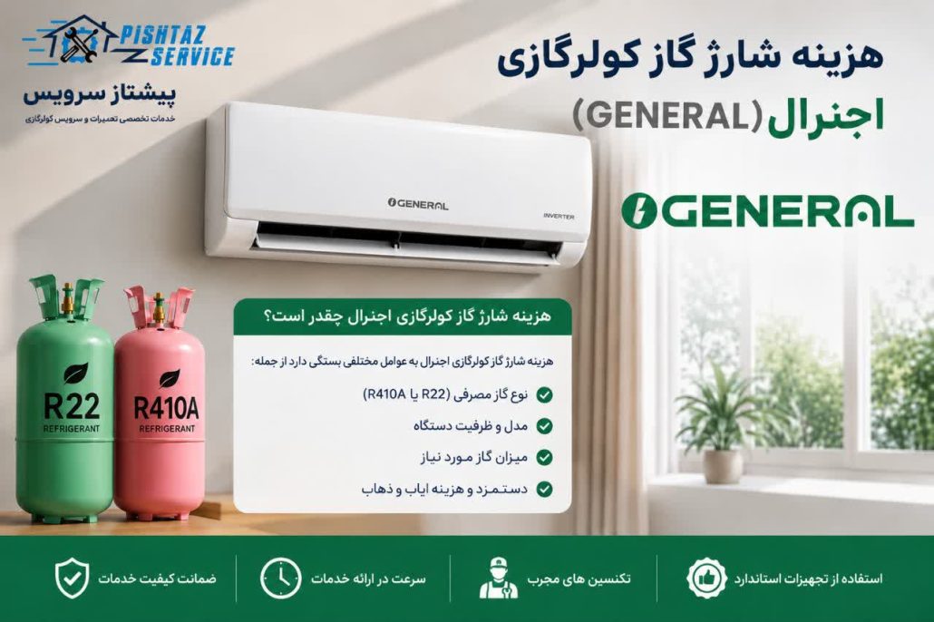 هزینه شارژ گاز کولرگازی