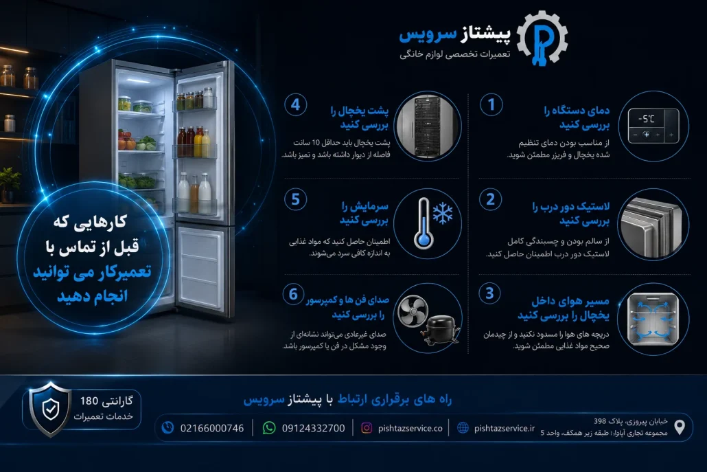علت یکسره کار کردن یخچال