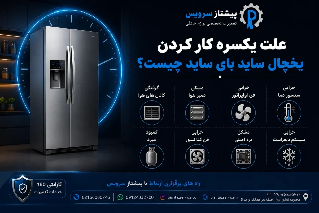علت یکسره کار کردن یخچال