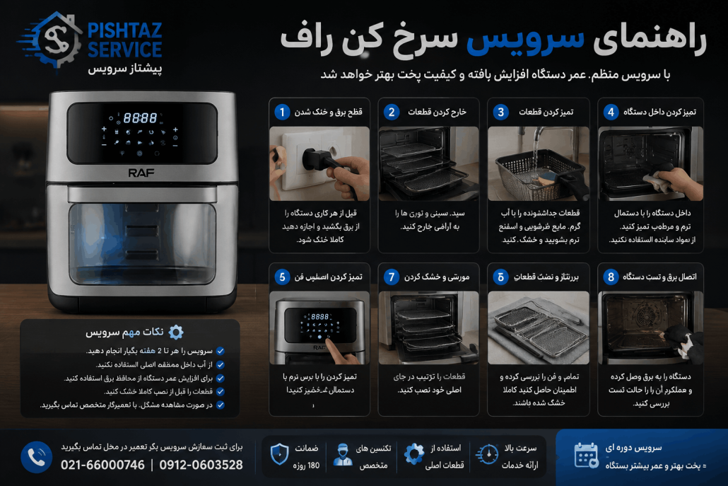 تعمیر سرخ کن راف