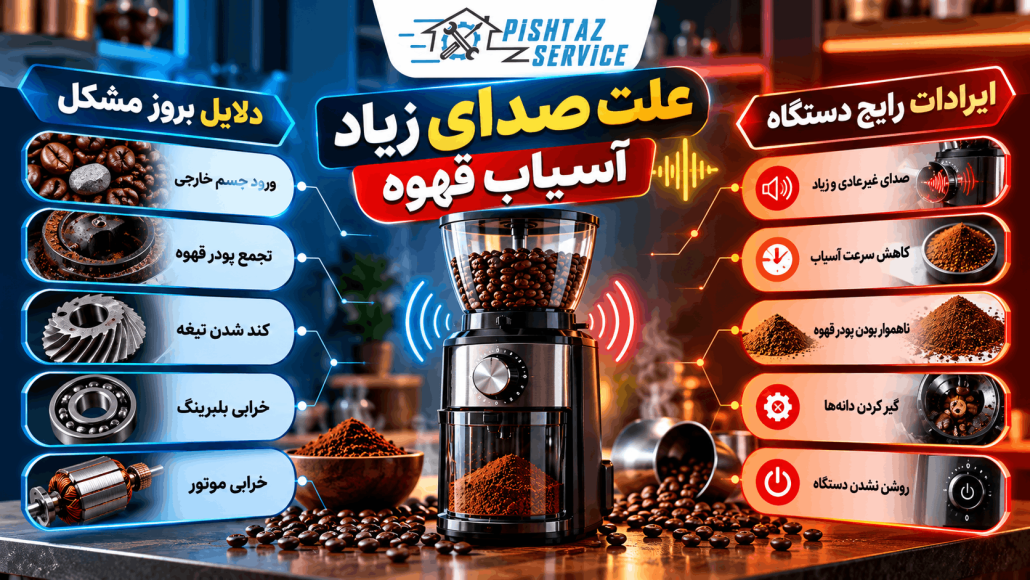 علت صدای زیاد آسیاب قهوه