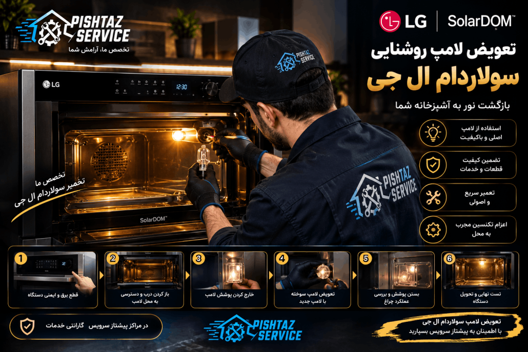 علت روشن نشدن لامپ داخل ماکروفر