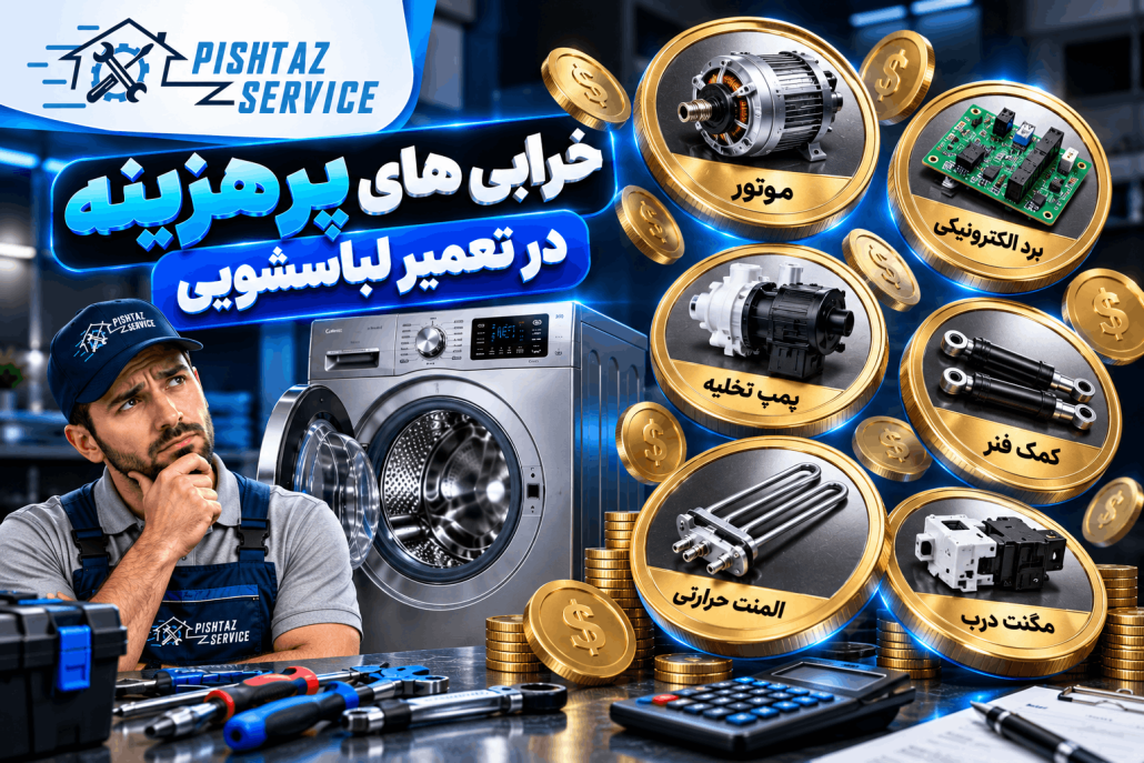 هزینه تعمیر لباسشویی