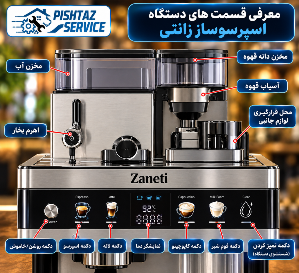 دفترچه راهنمای اسپرسوساز زانتی