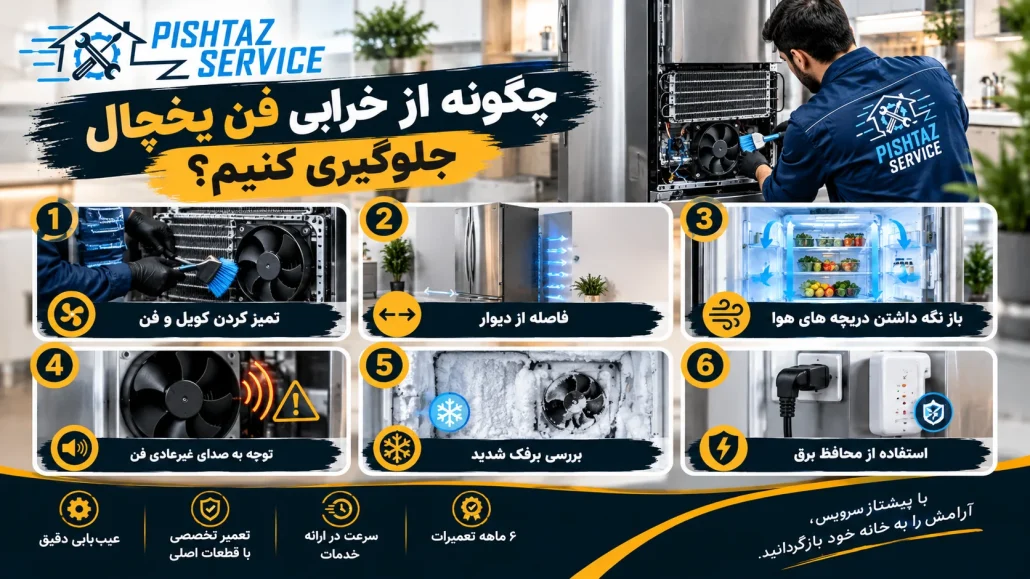 علت کار نکردن فن یخچال