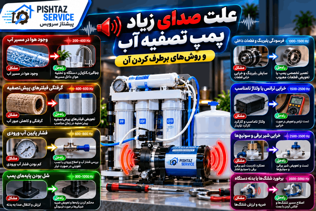 علت صدای زیاد پمپ تصفیه آب
