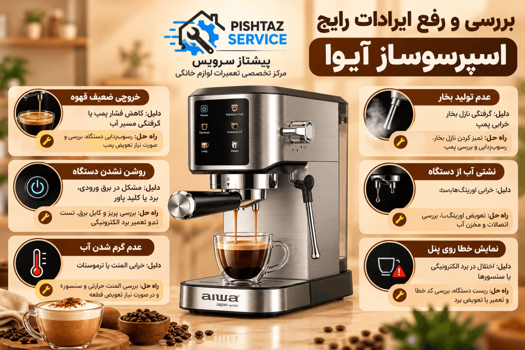 تعمیر اسپرسوساز آیوا