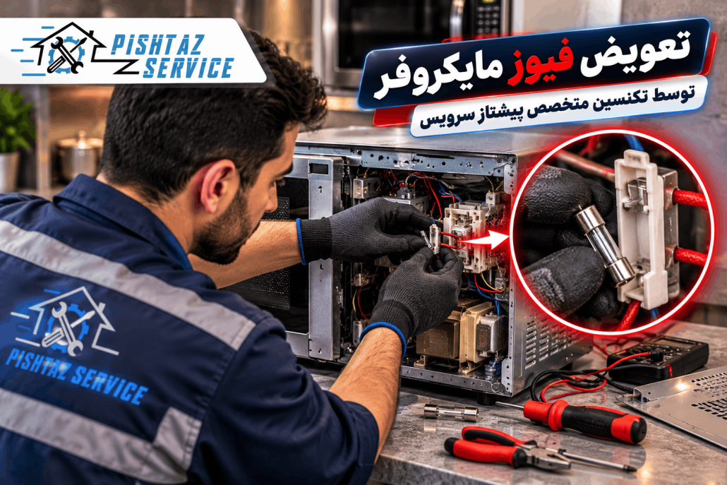 علت سوختن فیوز مایکروفر هنگام باز کردن درب
